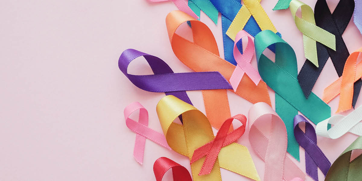 Cancer - A picture of cancer ribbons in many colors