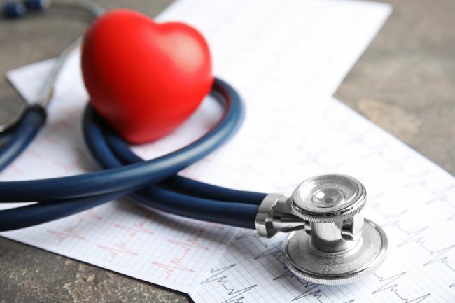 Cardiovascular - A stethoscope looped around a heart shape